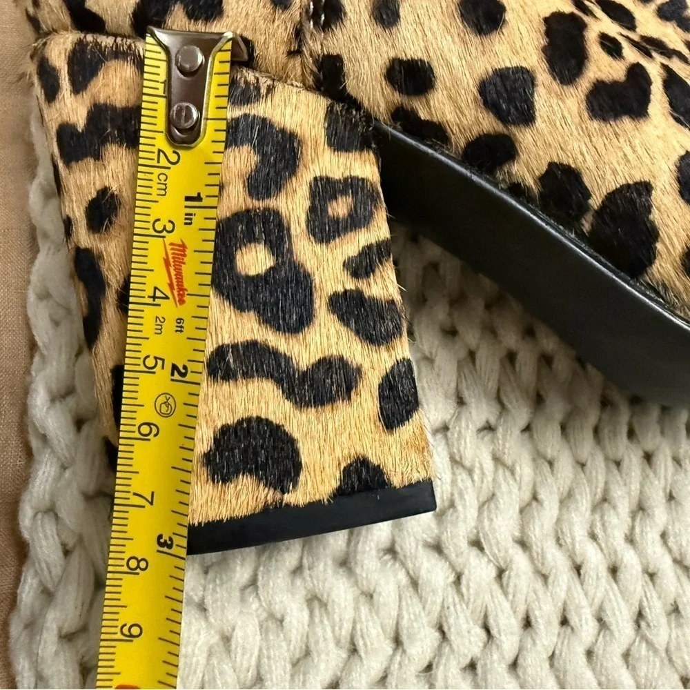 Steve Madden Rockstar Cow Hair Leopard animal print Booties Size 8